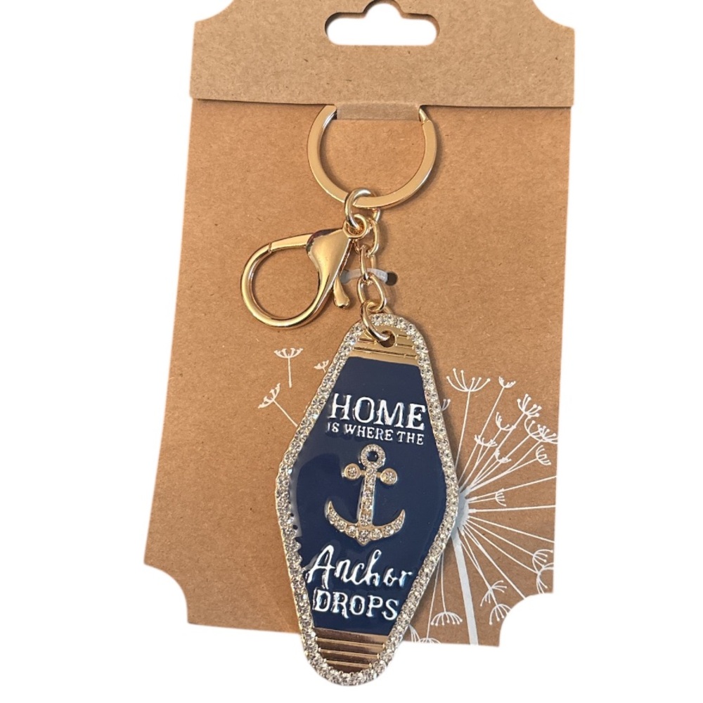 Bag Charm Keychain with Anchor Design
